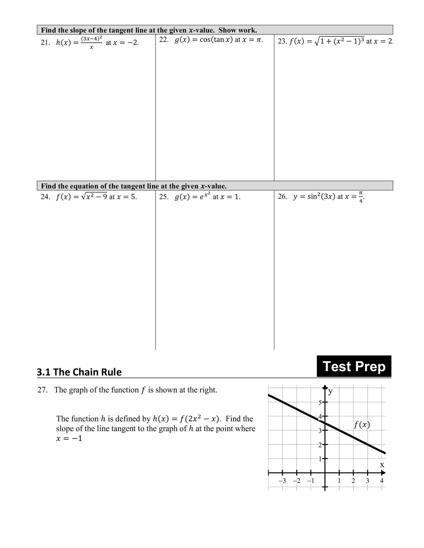 AP Calculus AB Workbook