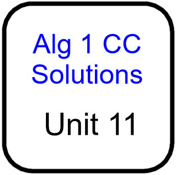 A1 Common Core Solutions for Unit 11