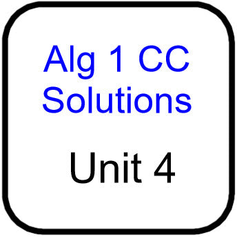 A1 Common Core Solutions for Unit 4