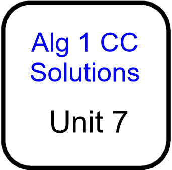 A1 Common Core Solutions for Unit 7