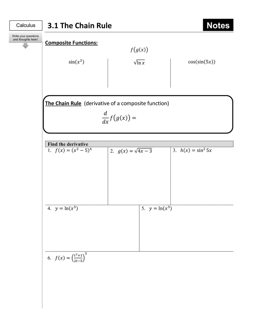 Ap calculus ab workbook flipped math