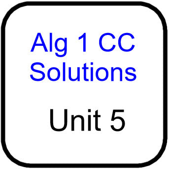 A1 Common Core Solutions for Unit 5