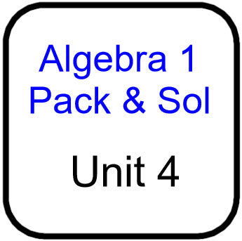 A1 Common Core Packets and Solutions for Unit 4
