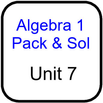 A1 Common Core Packets and Solutions for Unit 7