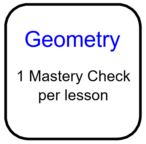 Geometry HOMESCHOOL - 1 Mastery Check per lesson